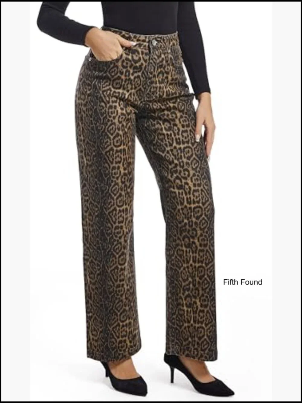 High Waisted Straight Leg Jeans Stretch Cotton Blend Casual Wear